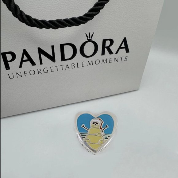 Pandora Florida Christmas Snowman Exclusive Charm S925 Sterling Silver with box - Picture 1 of 6